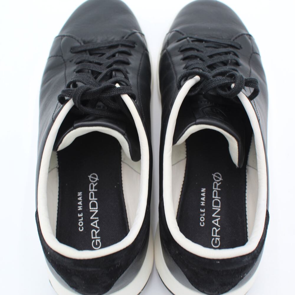 Cole Haan Grand Sneaker Mens 11 Black Leather Minimalist Casual Comfort Shoe - Picture 5 of 8